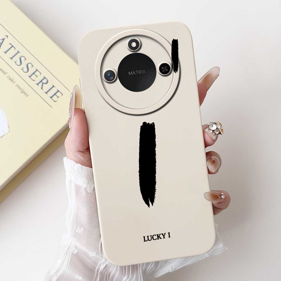 Protective Cases For Huawei Honor X60 5G 6.8"Case Fashion Style Letter A-Z Soft Silicone Cover For Honor x60 X60 BRC-AN00 Bumper