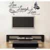 Live Laugh Love Butterfly Flower Wall Art Sticker Modern Wall Poster Quotes Vinyls Stickers Home Decor Living Room Ornament