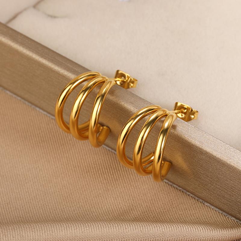 Женские серьги-гвоздики с геометрическим рисунком из нержавеющей стали, золотые серьги-гвоздики в виде морской звезды, модные свадебные водонепроницаемые ювелирные изделия, подарок