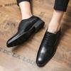 Модные мужские кожаные туфли в деловом стиле Модные туфли в стиле минимализма для джентльменов Для вечеринок, отдыха, свадьбы, бизнеса, для прогулок