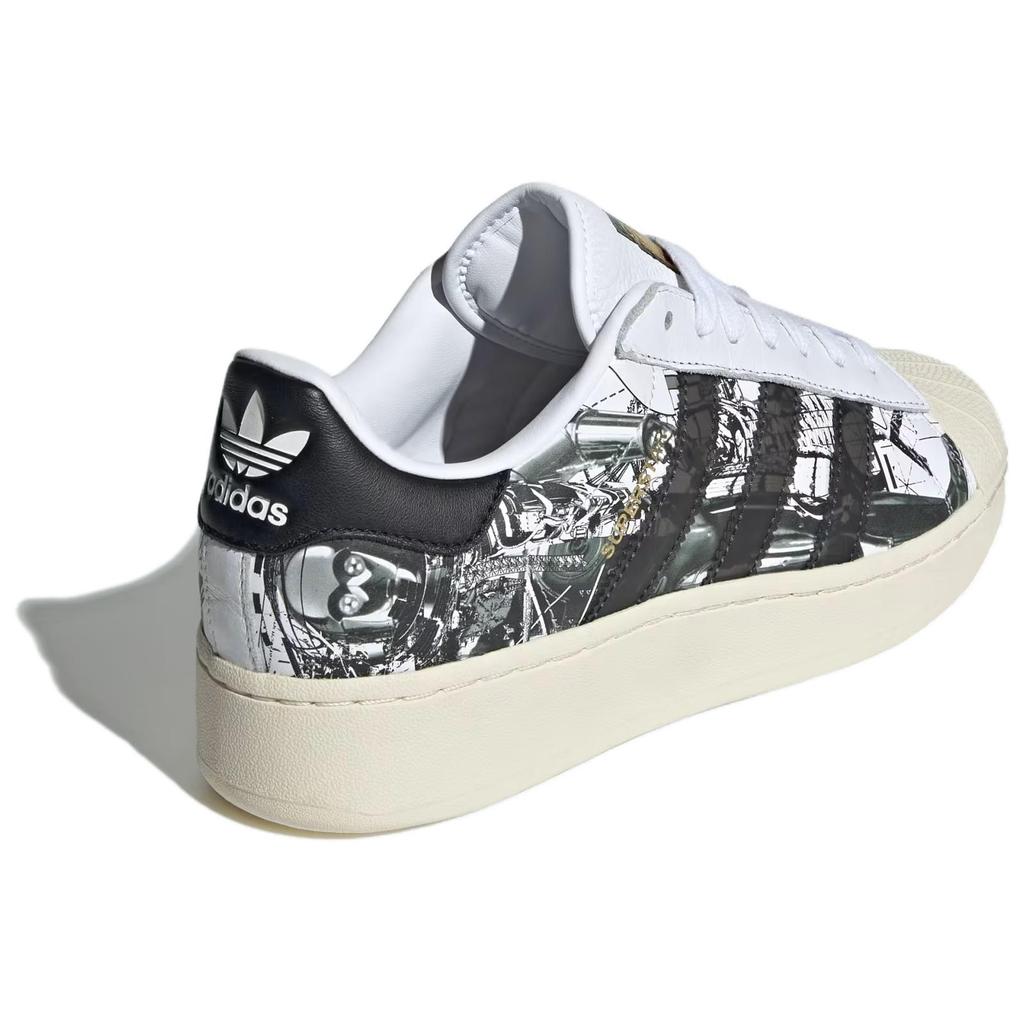 Star Wars X Nanzuka X Adidas Superstar XLG R2-D2 and C-3PO Unisex Sneakers White Cloud-White Core-Black IF9249