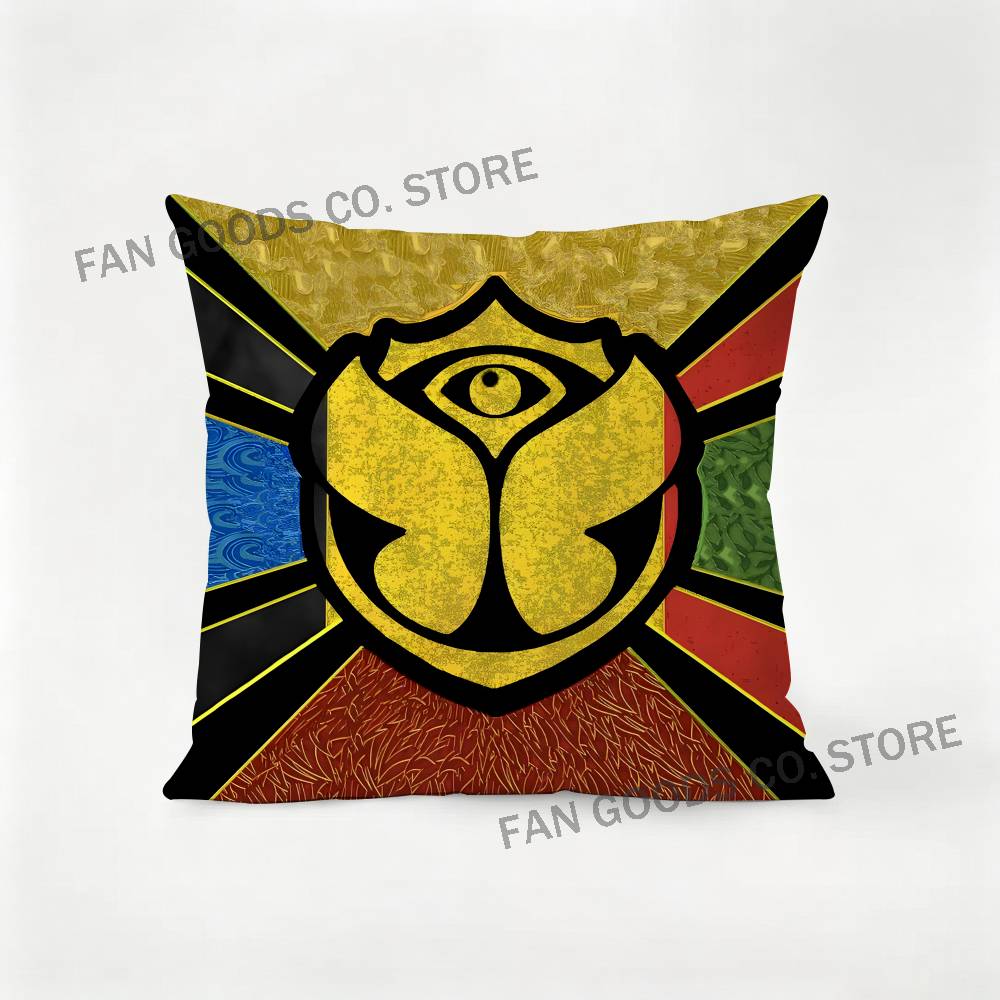 TTomorrowland Music Pillow Case For Sofa Decor Car Office Room Printing Cushion Cover Decorations and Protector
