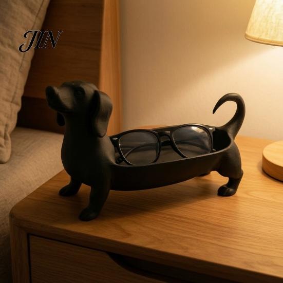 Small Jewelry Storage Container 3D Printed Dachshund Tray for Keys Earrings, Creative Desktop Modern Entryway Decor Organizer, Tabletop Dog Ornaments