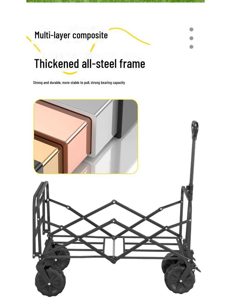 Portable Oversized Camping Cart for Children: Foldable Outdoor Camper