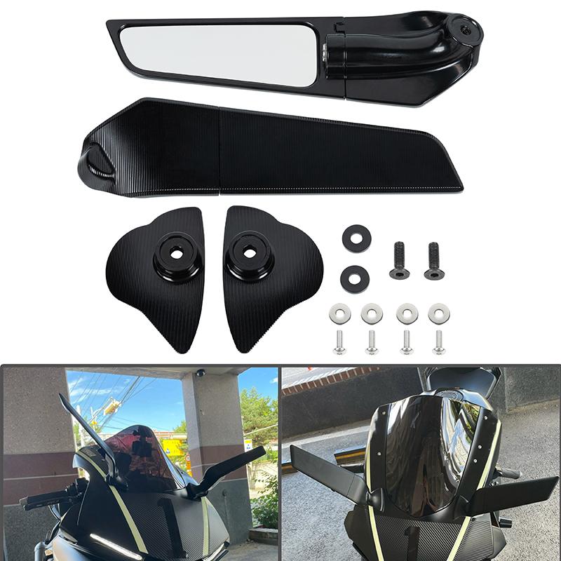 Motorcycle Rearview Mirrors Wind Swivel Wing Multi-angle Adjustable Rotating Mirror Accessories For Yamaha YZF R1 2020 2021 2022