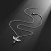 Retro Silver Plated Cute Pet Cat Wings Animal Pendant Necklace for Men Women Personalized Fashion Jewelry Couple Gifts