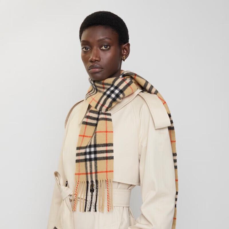 Burberry Узкий кашемировый шарф в клетку