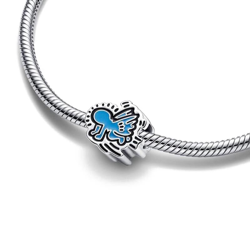 Новые медь Blue Collection Сова Дельфин Звездное Небо Мелкие Бусины-Подвески Совместимы С Оригинальными Подвесками Браслетами Для Женщин Сделай Сам