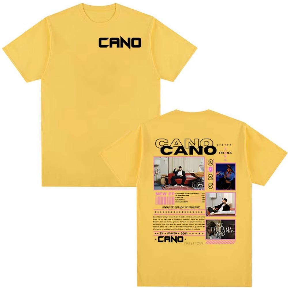 Rapper Cano Triana Tour 2025 Graphic T Shirt Men's Hip Hop Punk Short Sleeve T-shirt Oversized Unisex Cotton T Shirts Streetwear