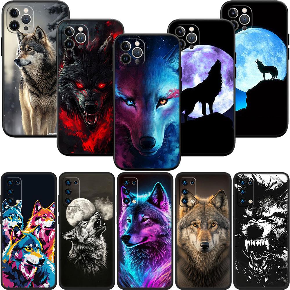 LO7 Animal Wolf Soft Shell Phone Case for Samsung Galaxy Note 10 20 S23 S24 S25 Ultra FE Plus Edge Lite A02S A35 A07 A17