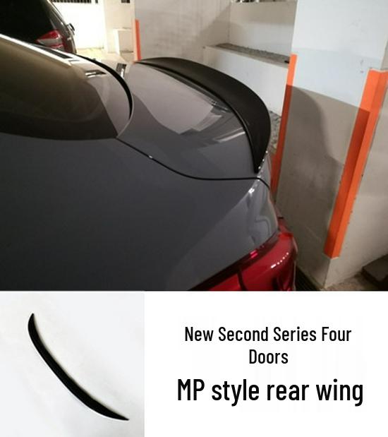 Совместимо с BMW 2 серии F44 2023 года: Передний сплиттер, Задний диффузор, Заднее антикрыло, Пороги, Решетка радиатора Night Black Комплект кузова 225 Fan.