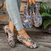 Модные богемные сандалии с цветочным узором, повседневная легкая обувь, женские сандалии 2025, новая мода, тапочки большого размера, домашние сандалии для женщин
