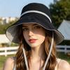 Women's trendy casual hat sunshade sunscreen double-sided bucket hat UV protection sun hat large brim versatile summer