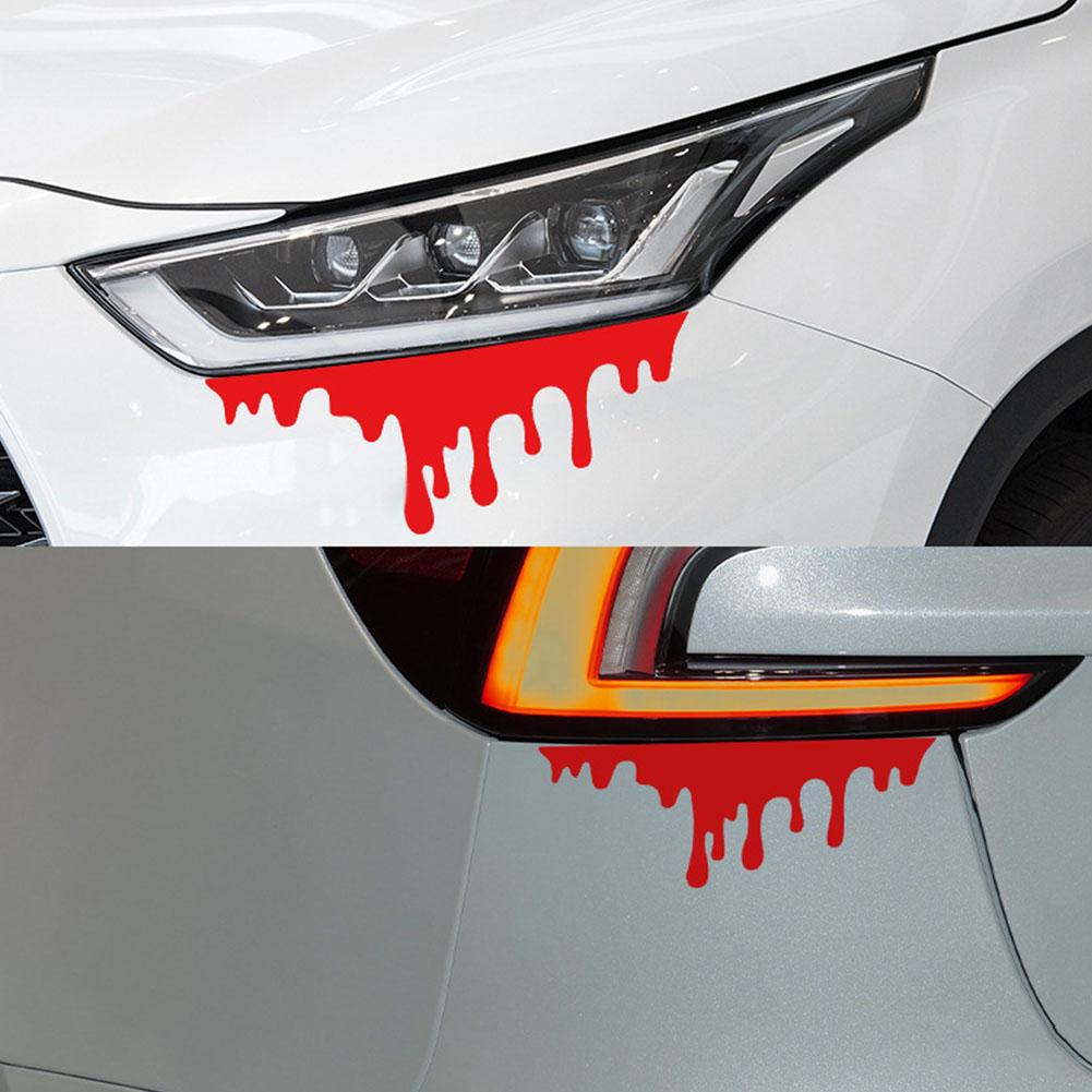 Red Blood Drips Stickers Auto Halloween Theme Styling Body Waterproof Tail Glass Decals Headlight Light Stickers Decorative F3N3