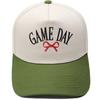 GAME DAY Bow Embroidery Color Matching Truck Hat Race Day Ladies Support Shade Dad Hat