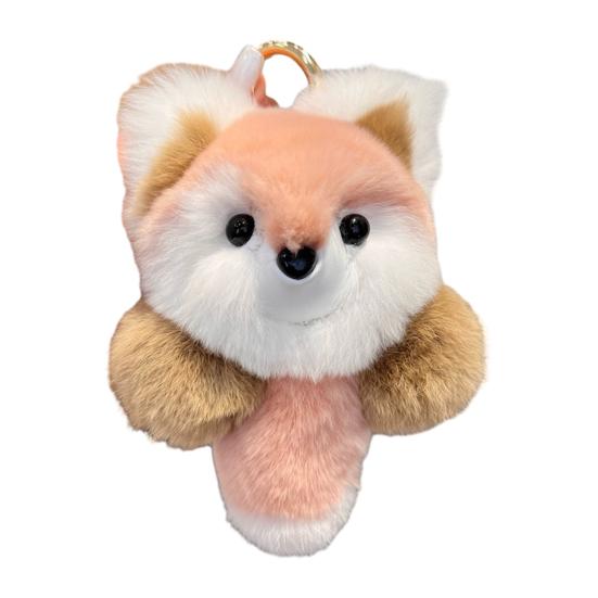 Милая подвеска из плюшевого меха лисы, супер мягкая искусственная кукла, кукла из лисы, плюшевые игрушки, подвесной орнамент, цветной мультяшный фаршированный