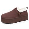 2025 New Fur Platform Women Ankle Boots Flats Suede Warm Shoes Woman Trend Designer Brand Short Plush Cozy Femme Snow Botas