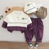 Boys' Long Sleeved Set 0-5 Years Old Children's Simple Polo Shirt Casual Pants Two-piece Set Baby Fashion Clothes