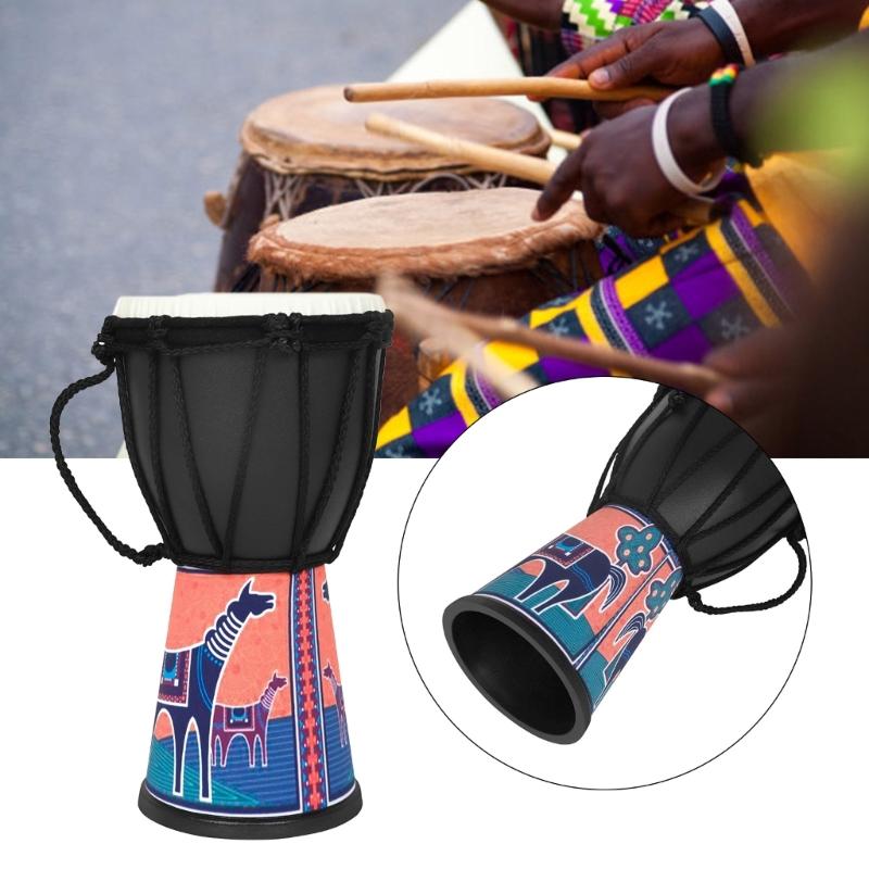 4Inch Portable African Drum Children Hand Durm Percussions Musical Instrument