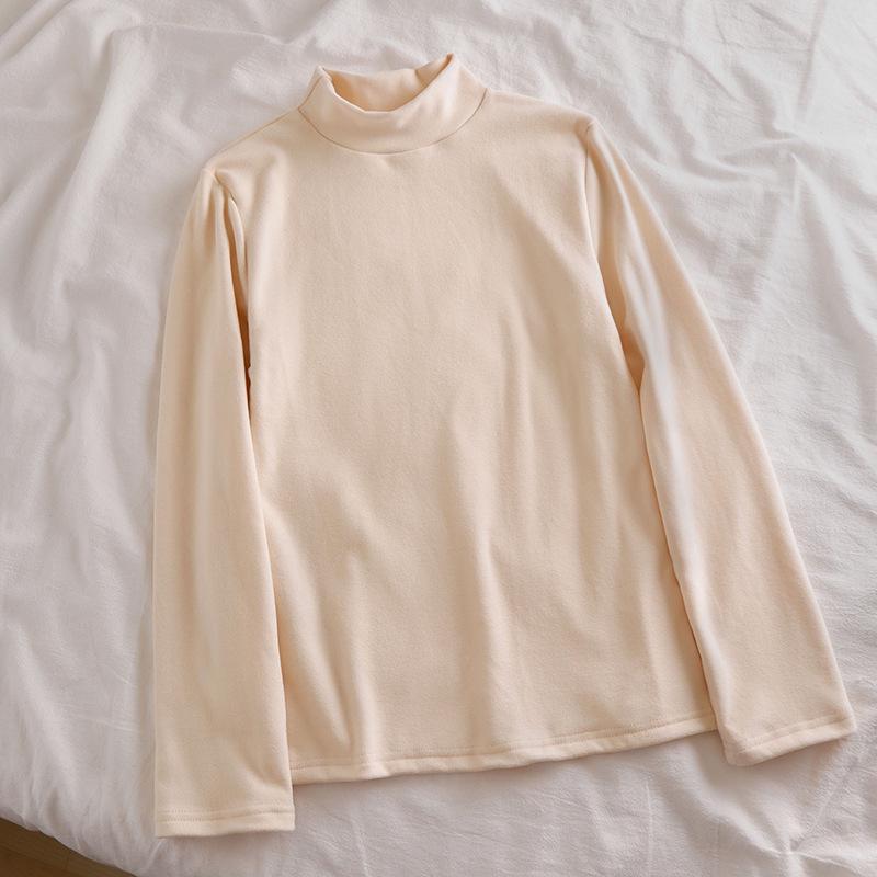 Женская облегающая белая водолазка с длинным рукавом, немецкий бархат, шикарный топ осень/зима 2025 г.