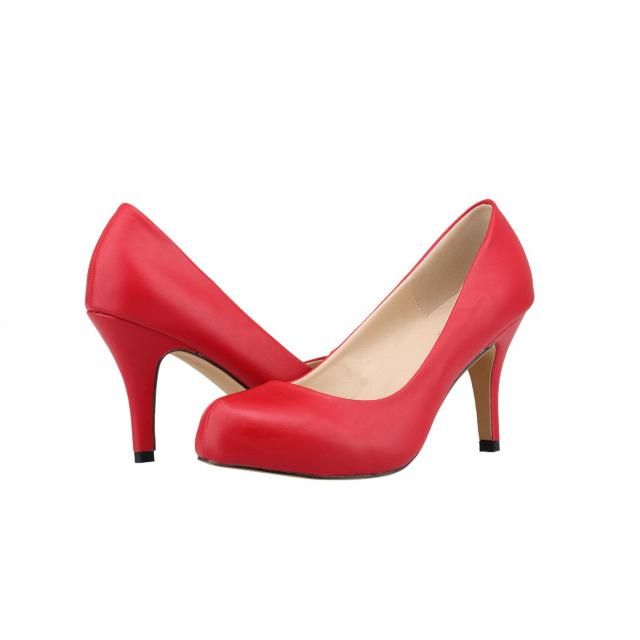 Женские туфли-лодочки на платформе с круглым носком, на тонком высоком каблуке, свадебные туфли на шпильках