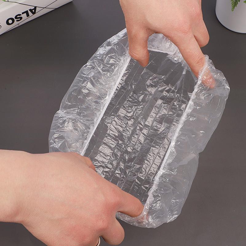 100Pcs/Set Disposable Shower Cap Plastic Waterproof Headgear Hotel Hair Dye