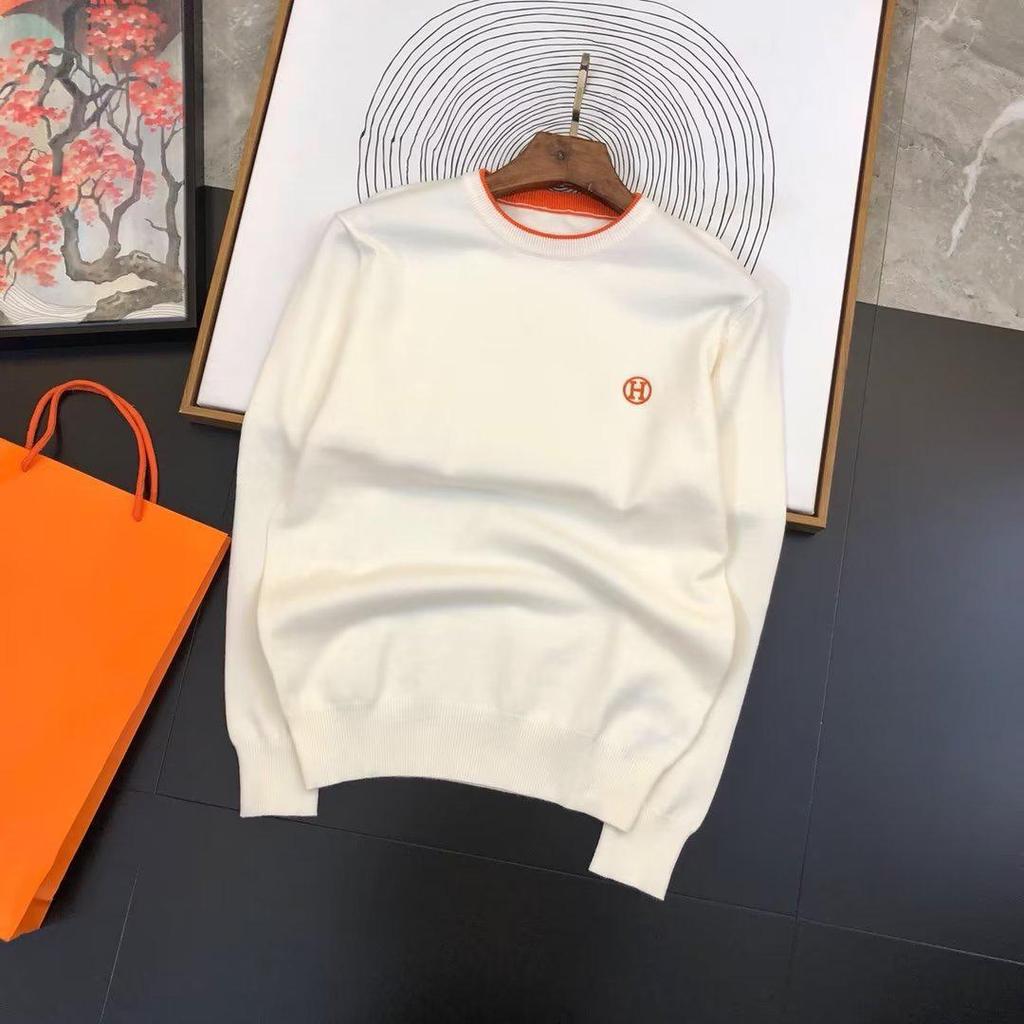 Модный мужской вязаный свитер с вышивкой, круглый вырез - Теплый, Роскошный и Универсальный для Осени/Зимы.