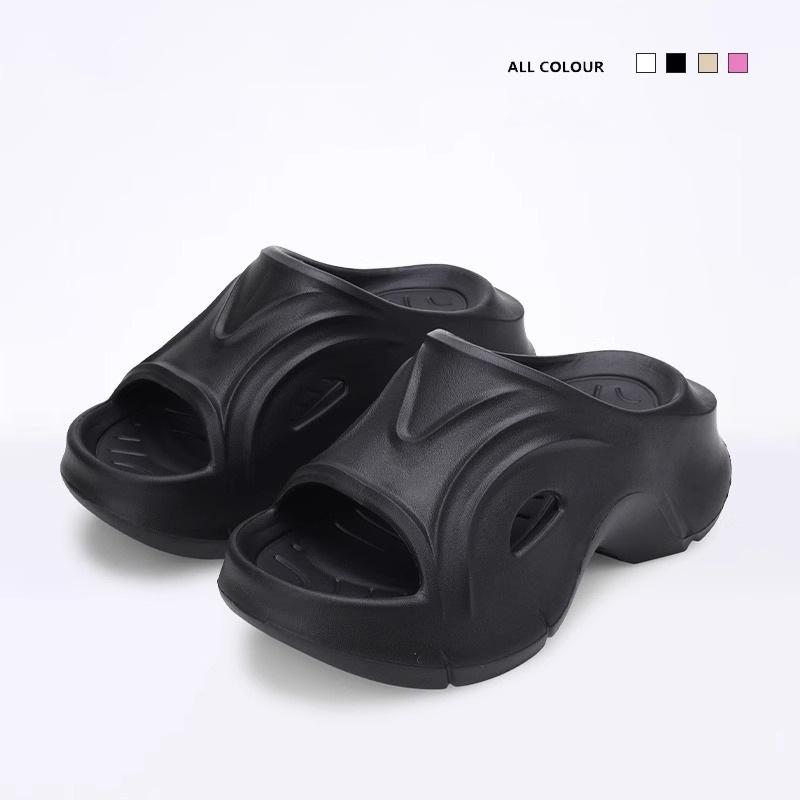 2024 новая корейская версия нескользящей домашней женской обуви, высокие каблуки, универсальные тапочки из ЭВА, износостойкие классные тапочки