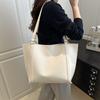 Large Capacity Retro Casual  Summer Simple New Solid Color Fashion Beautiful Underarm Tote Shoulder Bag Women