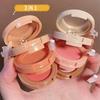 3 In 1 Matte Highlighter Blush Palette Pearly Shiny Eyeshadow Shiny Multifunctional Face Makeup