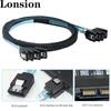 Плетеный кабель для жесткого диска 4x SATA на 4x SATA 4.0 180°