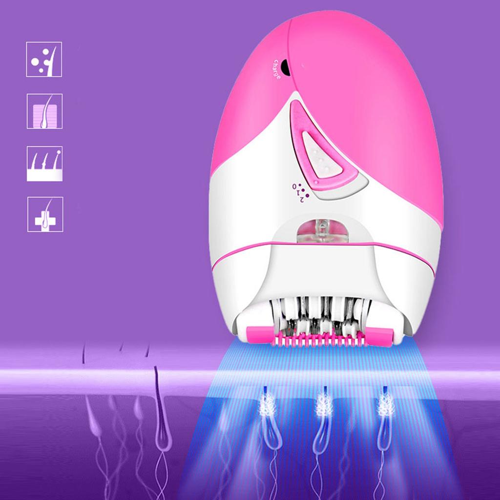 Аппарат для удаления волос Перезаряжаемый гипоаллергенный портативный электрический эпилятор для волос 5 В 3 Вт Розовый