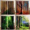 3D  Forest Printing Curtain Trees Path Green Lawn Nature Scene Window Curtains Bedroom Living Room Thin Curtain Decorate