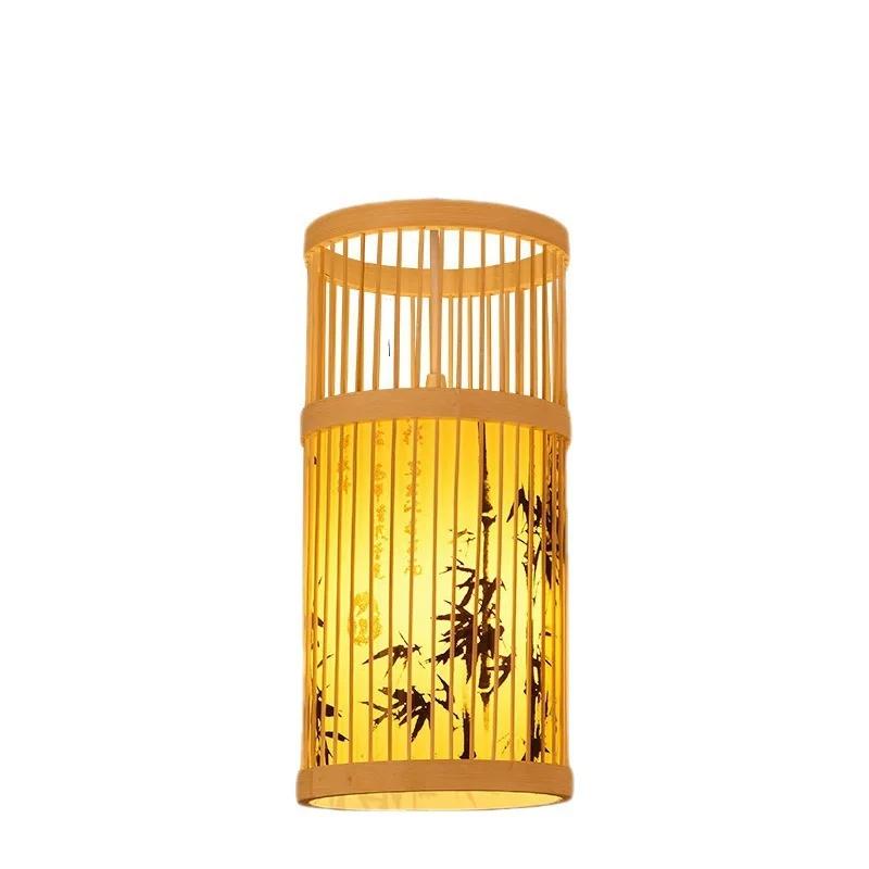 Bamboo Chandelier Chinese Style Tea Room Hotel Living Room New Chinese Style Lantern Hot Pot Restaurant Restaurant Bamboo Lamps