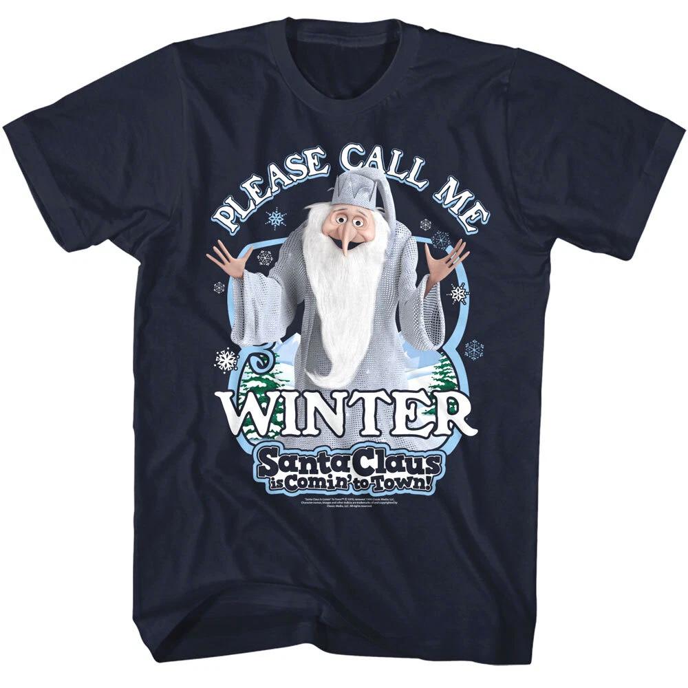 Santa Claus is Comin' to Town Call Me Winter Warlock Men's T Shirt Wizard Beard