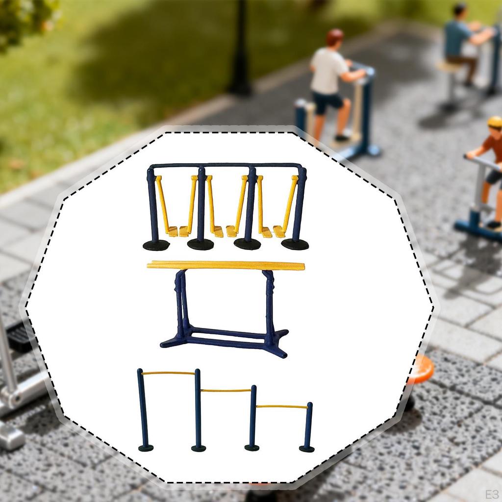1/64 Fitness Equipment Model Doll House Ornament Miniature Sports Dollhouse Decor Decoration