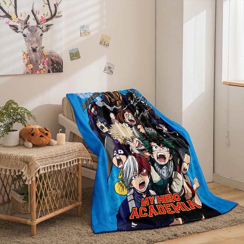 Мультяшная серия Геройская академия Двустороннее фланелевое одеяло с 3D цифровой печатью