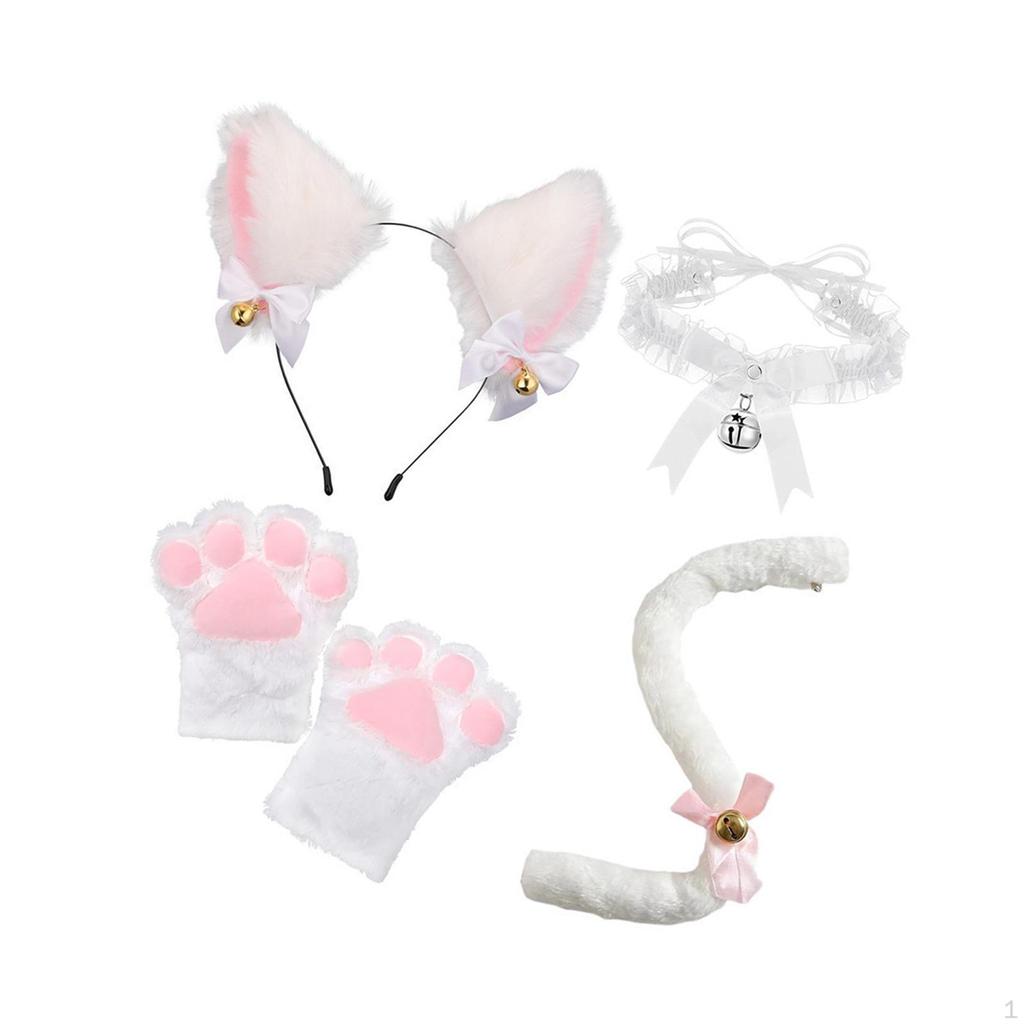 Кошачьи уши, хвост и лапы, уши животных, длинные для взрослых и детей, сценическое представление