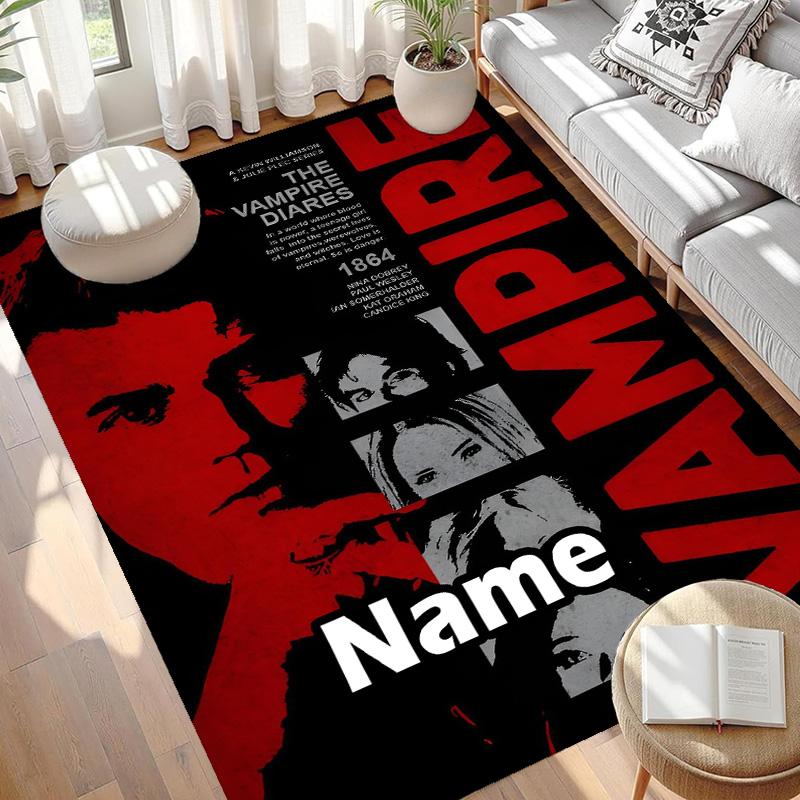 Custom Name Personalized horror theme Print Carpet, Versatile Home Decor Rug, for Playroom, Apartment, Balcony, Entryway, Hallway Gift