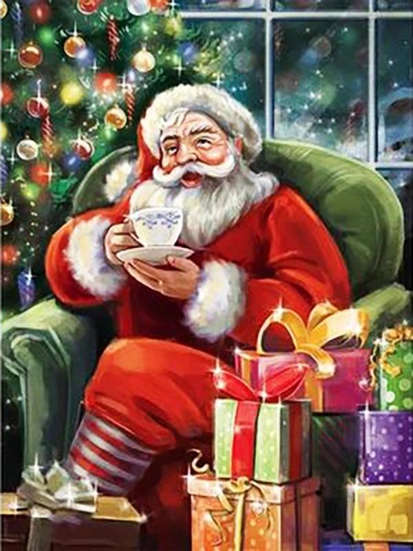 5D алмазная живопись Рождественское украшение дома подарок Алмазная мозаика Санта-картина Алмазная вышивка мультфильм вышивка крестиком