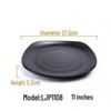 Melamine Black Imitation Porcelain Plate - Versatile Dish for Hot Pot, Barbecue, and Cold Dishes
