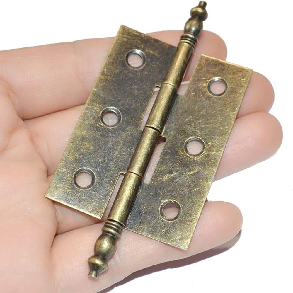 Легко устанавливаемый бронзовый винтажный шарнир прочный корончатый шарнир из цинкового сплава для игрушечных домиков