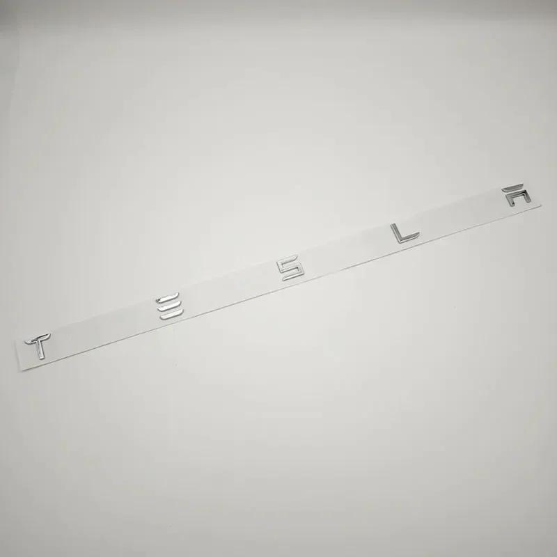 glpyx8 3D ABS Letters Tesla Logo Carbon Chrome Black Red Badge Car Rear Trunk Stickers For Tesla Model 3 Y X S Back Decals Accessories