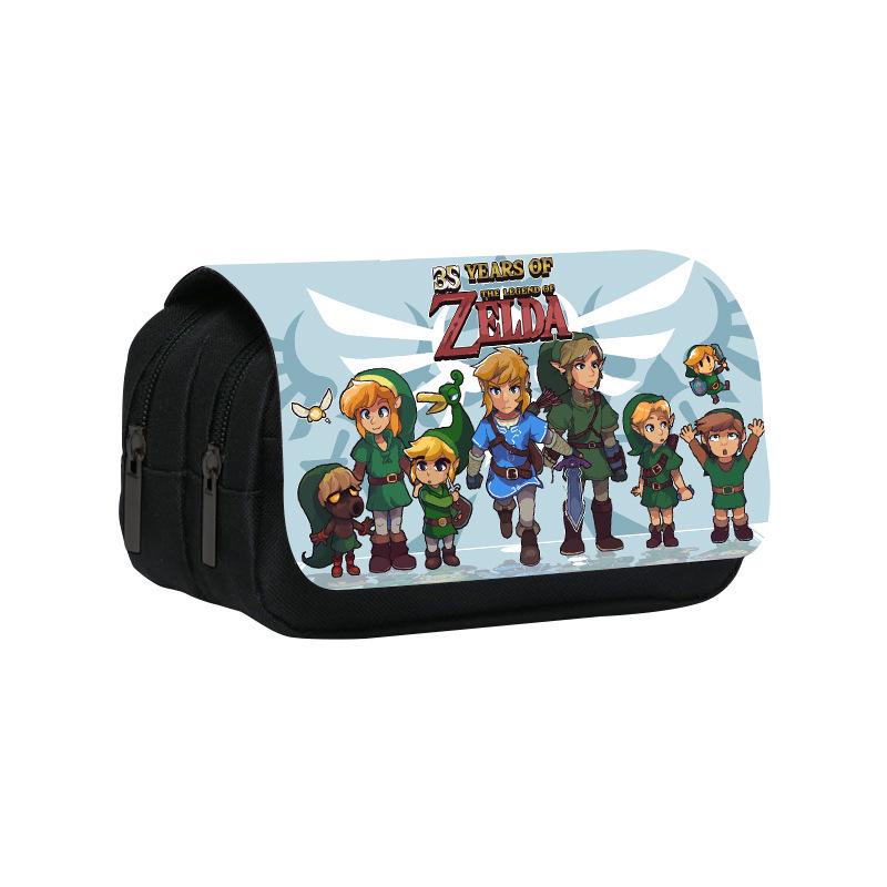 Zelda Legend Double-Layer Pencil Case: King's Tear Design for School Students