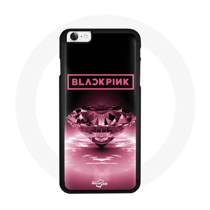 Coque - Maniacase - Iphone 7 - Noir - Logo Blackpink - Finition Diamanté