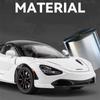 1:24 гоночных автомобиля McLaren 720S из легкого сплава, литая металлическая модель спортивного автомобиля, имитация звука и света, коллекция украшений, детские игрушки, подарок для мальчиков