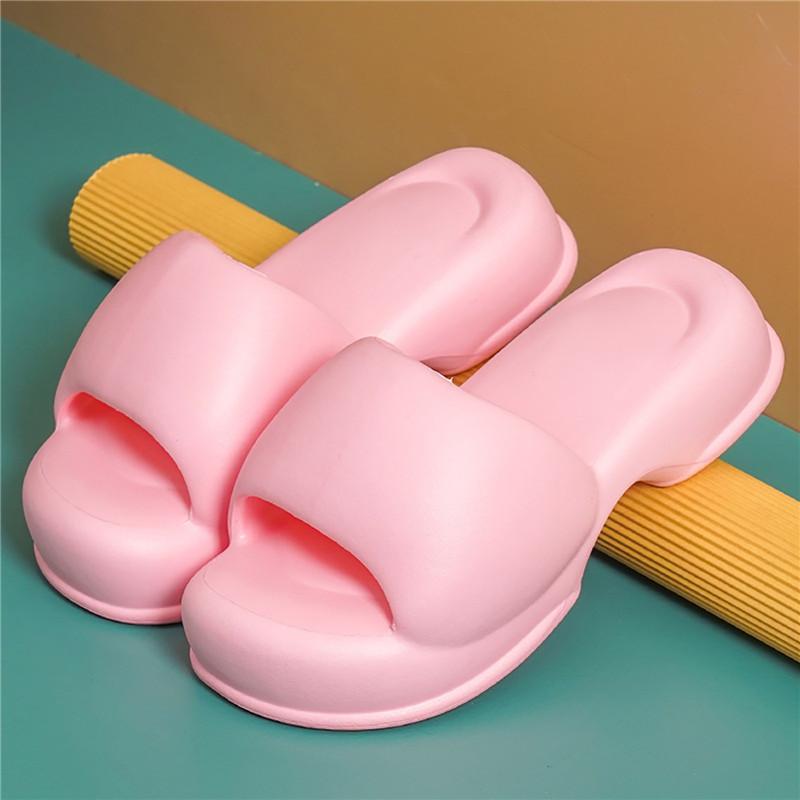 Модные летние женские шлепанцы на толстой подошве, уличные повседневные шлепанцы на платформе из ЭВА, нескользящие мягкие сандалии для ванной, модные женские туфли-облака