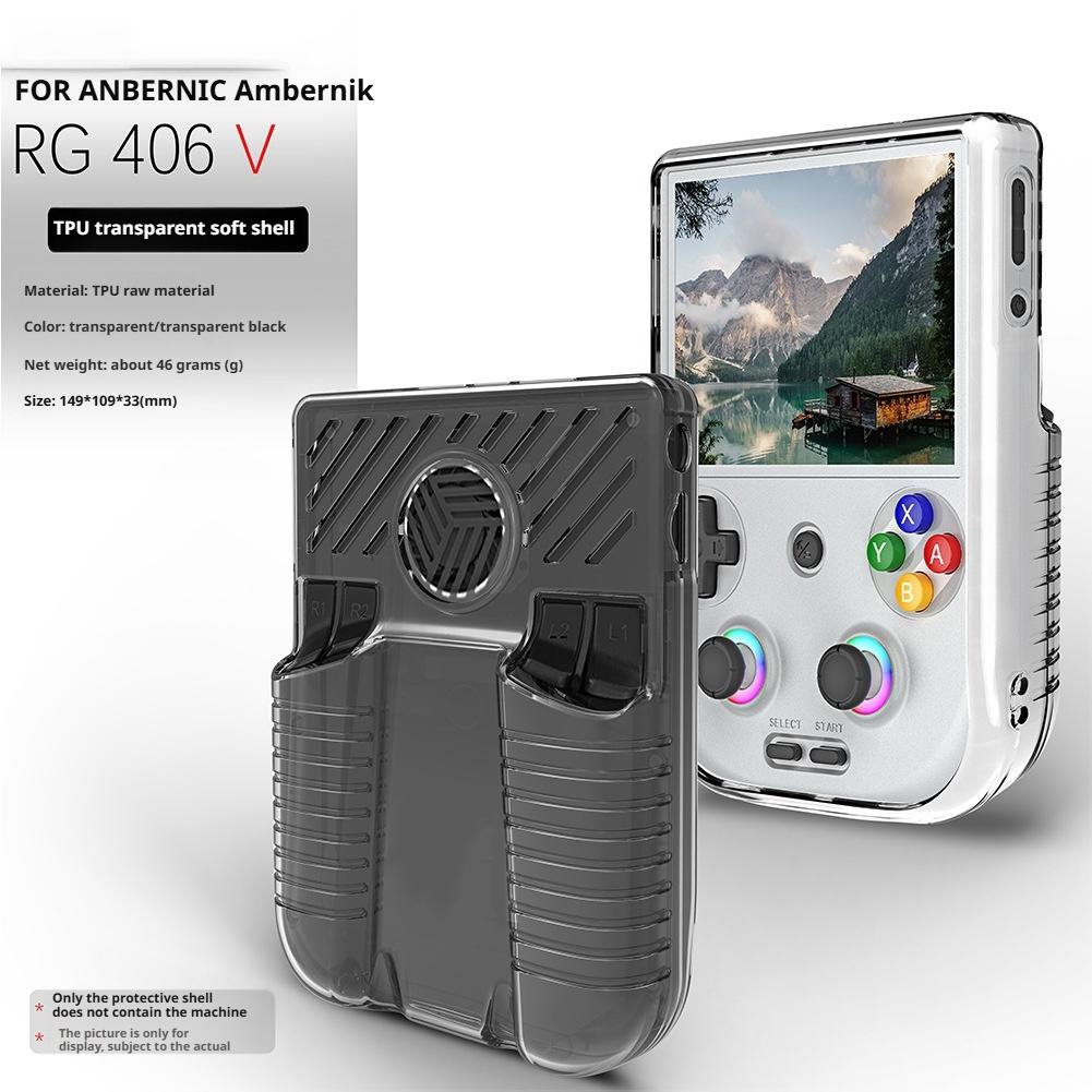 For Anpanik RG406V TPU Transparent Protective Case Anti-Scratch Anti-fall Soft Case Game Console Protective Case
