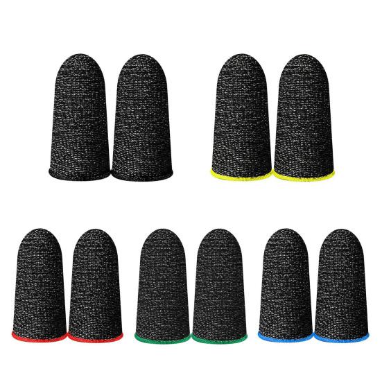1 Pair Finger Cover Sweat-proof Sensitive Ultra-thin Video Games Touch Screen Fingertip Gloves for PUBG Mobile Game