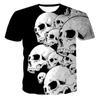Мужская женская футболка 3D-печать в стиле хип-хоп с рисунком черепа Печать Быстросохнущая футболка